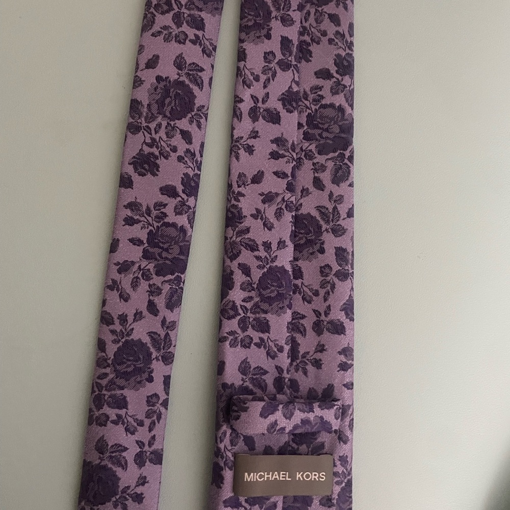 Michael Kors Purple Floral Tie